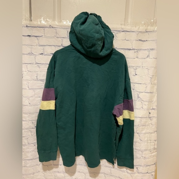 Levis Hoodie Mens Large L Green Pullover Relaxed Drawstring Cotton Retro Casual - Picture 5 of 8